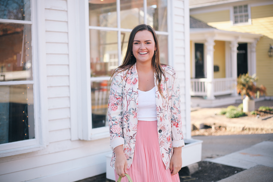 loft floral blazer